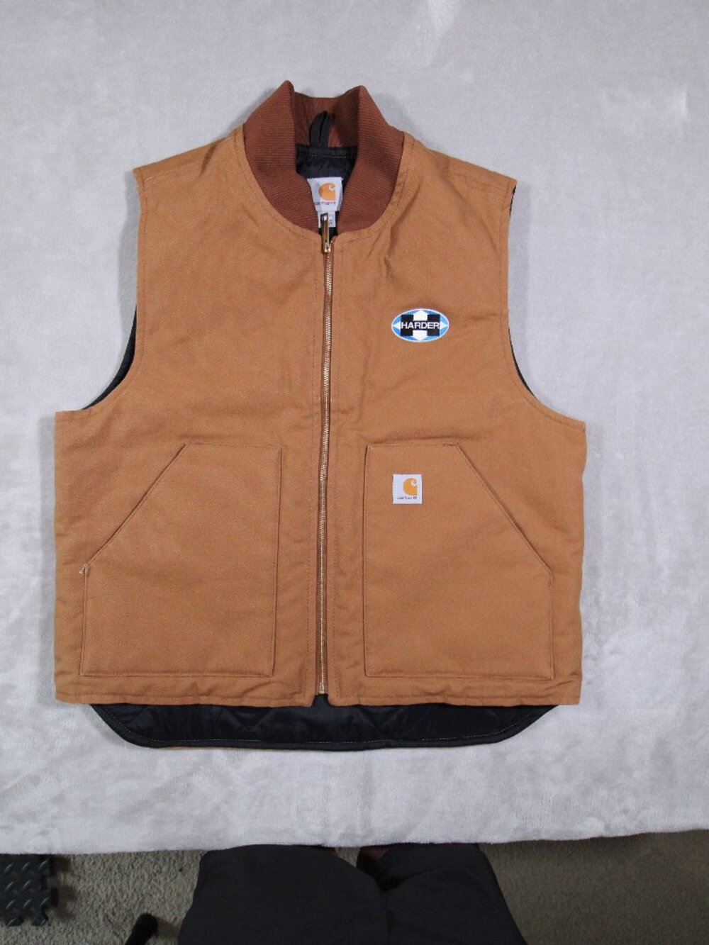Carhartt full zip canvas vest L Men quilted